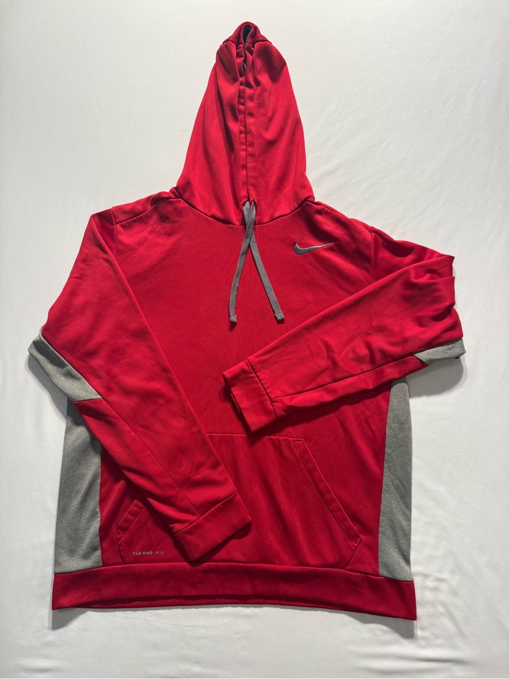 Nike Red and Gray Hoodie